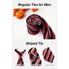 image:imageHISDERN Formal Floral Ties for Men and Pocket Square Set Mens Paisley Silk Tie for Wedding Party 34 x 59Stripe Red Black