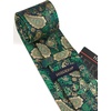 image:imageHISDERN Green Ties for Men Paisley Mens Tie Pocket Square Woven Classic Floral Tie Handkerchief Set Tuxedo Wedding Formal Necktie Emerald Forest Green