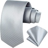 image:imageHISDERN Grey and Silver Ties for Men Wedding Business Formal