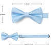 image:imageHISDERN Mens Bowties Floral Selftie and Pretied Bow Ties for Men Blue Bowtie with Handkerchief Set for Wedding Party