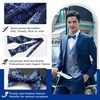 image:imageHISDERN Mens Bowties Floral Selftie and Pretied Bow Ties for Men Blue Bowtie with Handkerchief Set for Wedding Party