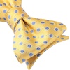 image:imageHISDERN Mens Bowties Polka Dot Selftie and Plaid Pretied Bow Ties for Men Gold Yellow Bowtie with Handkerchief Set for Wedding Party