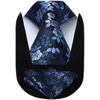 image:imageHISDERN Mens Floral Tie Set and Bow Tie Set Handkerchief Jacquard Woven Classic Mens Necktie amp Pocket Square Set