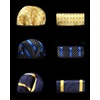 image:imageHISDERN Mens Ties Extra Long Tie and Pocket Square Set 63 Inch XL Tie Pack Collection Present Box Necktie Lot 3 PCSA4blue  Black  Yellow
