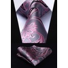 image:imageHISDERN Mens Ties Extra Long Tie and Pocket Square Set 63 Inch XL Tie Pack Collection Present Box Necktie Lot 3 PCSBblue  Red  Pink