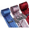 image:imageHISDERN Mens Ties Extra Long Tie and Pocket Square Set 63 Inch XL Tie Pack Collection Present Box Necktie Lot 3 PCSBblue  Red  Pink
