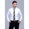 image:imageHISDERN Mens Ties Extra Long Tie and Pocket Square Set 63 Inch XL Tie Pack Collection Present Box Necktie Lot 3 PCSCsilver  Gray  Black