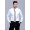 image:imageHISDERN Mens Ties Extra Long Tie and Pocket Square Set 63 Inch XL Tie Pack Collection Present Box Necktie Lot 3 PCSCsilver  Gray  Black