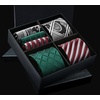 image:imageHISDERN Mens Ties Extra Long Tie and Pocket Square Set 63 Inch XL Tie Pack Collection Present Box Necktie Lot 3 PCSGreen  Red  Grey