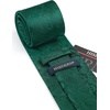 image:imageHISDERN Mens Ties Paisley Tie and Pocket Square Woven Classic Floral Mens Necktie Handkerchief Set for Wedding PartyA12dark Green