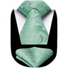 image:imageHISDERN Mens Ties Paisley Tie and Pocket Square Woven Classic Floral Mens Necktie Handkerchief Set for Wedding PartyA13sage Green