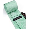 image:imageHISDERN Mens Ties Paisley Tie and Pocket Square Woven Classic Floral Mens Necktie Handkerchief Set for Wedding PartyA13sage Green
