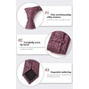 image:imageHISDERN Mens Ties Paisley Tie and Pocket Square Woven Classic Floral Mens Necktie Handkerchief Set for Wedding PartyA15burgundy