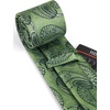 image:imageHISDERN Mens Ties Paisley Tie and Pocket Square Woven Classic Floral Mens Necktie Handkerchief Set for Wedding PartyA16dark Green