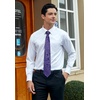 image:imageHISDERN Mens Ties Paisley Tie and Pocket Square Woven Classic Floral Mens Necktie Handkerchief Set for Wedding PartyA3dark Purple