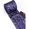 image:imageHISDERN Mens Ties Paisley Tie and Pocket Square Woven Classic Floral Mens Necktie Handkerchief Set for Wedding PartyA3dark Purple