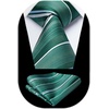 image:imageHISDERN Mens Ties Paisley Tie and Pocket Square Woven Classic Floral Mens Necktie Handkerchief Set for Wedding PartyB11green Stripe