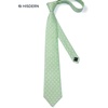 image:imageHISDERN Mens Ties Paisley Tie and Pocket Square Woven Classic Floral Mens Necktie Handkerchief Set for Wedding PartyB1sage Green Plaid
