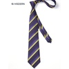 image:imageHISDERN Mens Ties Paisley Tie and Pocket Square Woven Classic Floral Mens Necktie Handkerchief Set for Wedding PartyB3blackpurple  Yellow Stripe