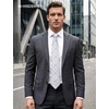 image:imageHISDERN Mens Ties Paisley Tie and Pocket Square Woven Classic Floral Mens Necktie Handkerchief Set for Wedding PartyWhite