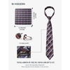 image:imageHISDERN Mens Ties Silk Striped Plaid Tie and Pocket Square Set Classic Necktie with Handkerchief Cufflinks for PartyBblack  Purple