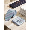 image:imageHISDERN Mens Ties Silk Striped Plaid Tie and Pocket Square Set Classic Necktie with Handkerchief Cufflinks for PartyGgrey
