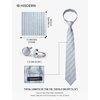 image:imageHISDERN Mens Ties Silk Striped Plaid Tie and Pocket Square Set Classic Necktie with Handkerchief Cufflinks for PartyGgrey