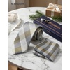image:imageHISDERN Mens Ties Silk Striped Plaid Tie and Pocket Square Set Classic Necktie with Handkerchief Cufflinks for PartyGrey  Brown
