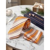 image:imageHISDERN Mens Ties Silk Striped Plaid Tie and Pocket Square Set Classic Necktie with Handkerchief Cufflinks for PartyOrange