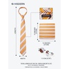 image:imageHISDERN Mens Ties Silk Striped Plaid Tie and Pocket Square Set Classic Necktie with Handkerchief Cufflinks for PartyOrange