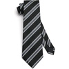 image:imageHISDERN Mens Ties Stripe Plaid Tie with Pocket Square Set Classic Woven Silk Necktie Handkerchief for Men Formal BusinessA01 Black
