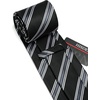 image:imageHISDERN Mens Ties Stripe Plaid Tie with Pocket Square Set Classic Woven Silk Necktie Handkerchief for Men Formal BusinessA01 Black