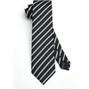 image:imageHISDERN Mens Ties Stripe Plaid Tie with Pocket Square Set Classic Woven Silk Necktie Handkerchief for Men Formal BusinessA02 Black