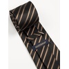 image:imageHISDERN Mens Ties Stripe Plaid Tie with Pocket Square Set Classic Woven Silk Necktie Handkerchief for Men Formal BusinessA04 Black Brown