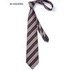 image:imageHISDERN Mens Ties Stripe Plaid Tie with Pocket Square Set Classic Woven Silk Necktie Handkerchief for Men Formal BusinessA06blackred