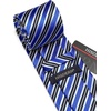 image:imageHISDERN Mens Ties Stripe Plaid Tie with Pocket Square Set Classic Woven Silk Necktie Handkerchief for Men Formal BusinessB02 Blue  Black