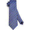 image:imageHISDERN Mens Ties Stripe Plaid Tie with Pocket Square Set Classic Woven Silk Necktie Handkerchief for Men Formal BusinessB02 Blue  Black