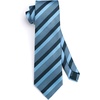 image:imageHISDERN Mens Ties Stripe Plaid Tie with Pocket Square Set Classic Woven Silk Necktie Handkerchief for Men Formal BusinessB04blue