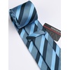image:imageHISDERN Mens Ties Stripe Plaid Tie with Pocket Square Set Classic Woven Silk Necktie Handkerchief for Men Formal BusinessB04blue