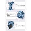 image:imageHISDERN Mens Ties Stripe Plaid Tie with Pocket Square Set Classic Woven Silk Necktie Handkerchief for Men Formal BusinessB04blue