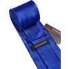 image:imageHISDERN Mens Ties Stripe Plaid Tie with Pocket Square Set Classic Woven Silk Necktie Handkerchief for Men Formal BusinessC03 Royal Blue