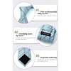 image:imageHISDERN Mens Ties Stripe Plaid Tie with Pocket Square Set Classic Woven Silk Necktie Handkerchief for Men Formal BusinessC04 Blue 1