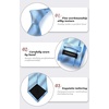 image:imageHISDERN Mens Ties Stripe Plaid Tie with Pocket Square Set Classic Woven Silk Necktie Handkerchief for Men Formal BusinessC05 Blue