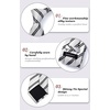 image:imageHISDERN Mens Ties Stripe Plaid Tie with Pocket Square Set Classic Woven Silk Necktie Handkerchief for Men Formal BusinessD01 White  Black
