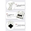 image:imageHISDERN Mens Ties Stripe Plaid Tie with Pocket Square Set Classic Woven Silk Necktie Handkerchief for Men Formal BusinessD02 Silve  White