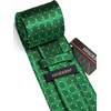 image:imageHISDERN Mens Ties Stripe Plaid Tie with Pocket Square Set Classic Woven Silk Necktie Handkerchief for Men Formal BusinessE02 Green