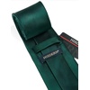 image:imageHISDERN Mens Ties Stripe Plaid Tie with Pocket Square Set Classic Woven Silk Necktie Handkerchief for Men Formal BusinessE04 Green