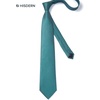 image:imageHISDERN Mens Ties Stripe Plaid Tie with Pocket Square Set Classic Woven Silk Necktie Handkerchief for Men Formal BusinessE05 Green