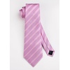 image:imageHISDERN Mens Ties Stripe Plaid Tie with Pocket Square Set Classic Woven Silk Necktie Handkerchief for Men Formal BusinessF03pink