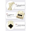 image:imageHISDERN Mens Ties Stripe Plaid Tie with Pocket Square Set Classic Woven Silk Necktie Handkerchief for Men Formal BusinessGold  Champagne